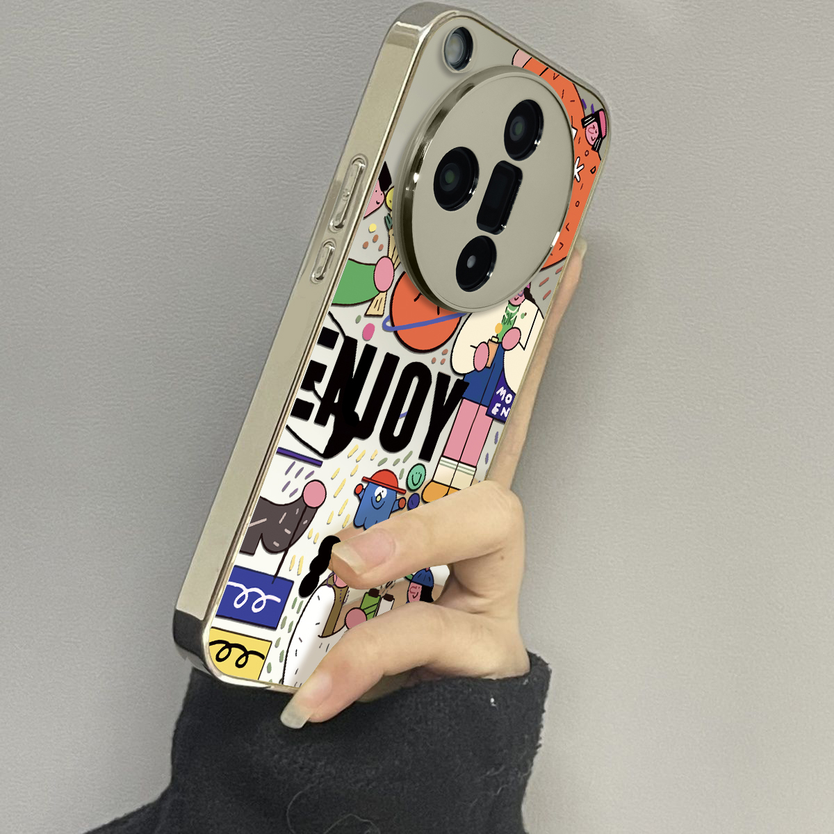 适用于oppofindx7Ultra手机壳电镀镜面闺蜜插画高级感oppoa2/3pro外硅胶全包防摔FINDX5/6pro套新款女x7至尊