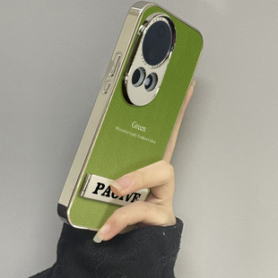 适用于华为nova12ultra手机壳羊皮渐变绿色Nove5/6/7se外硅胶8全包防摔Hinova9男女潮牌nova10/11pro套新款13