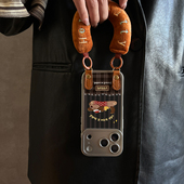 适用于苹果17promax手机壳带挂绳趴趴犬鸭iphone14 16pro套硅胶xs全包防摔斜跨15ultra套网红11新款 xr女13PRO