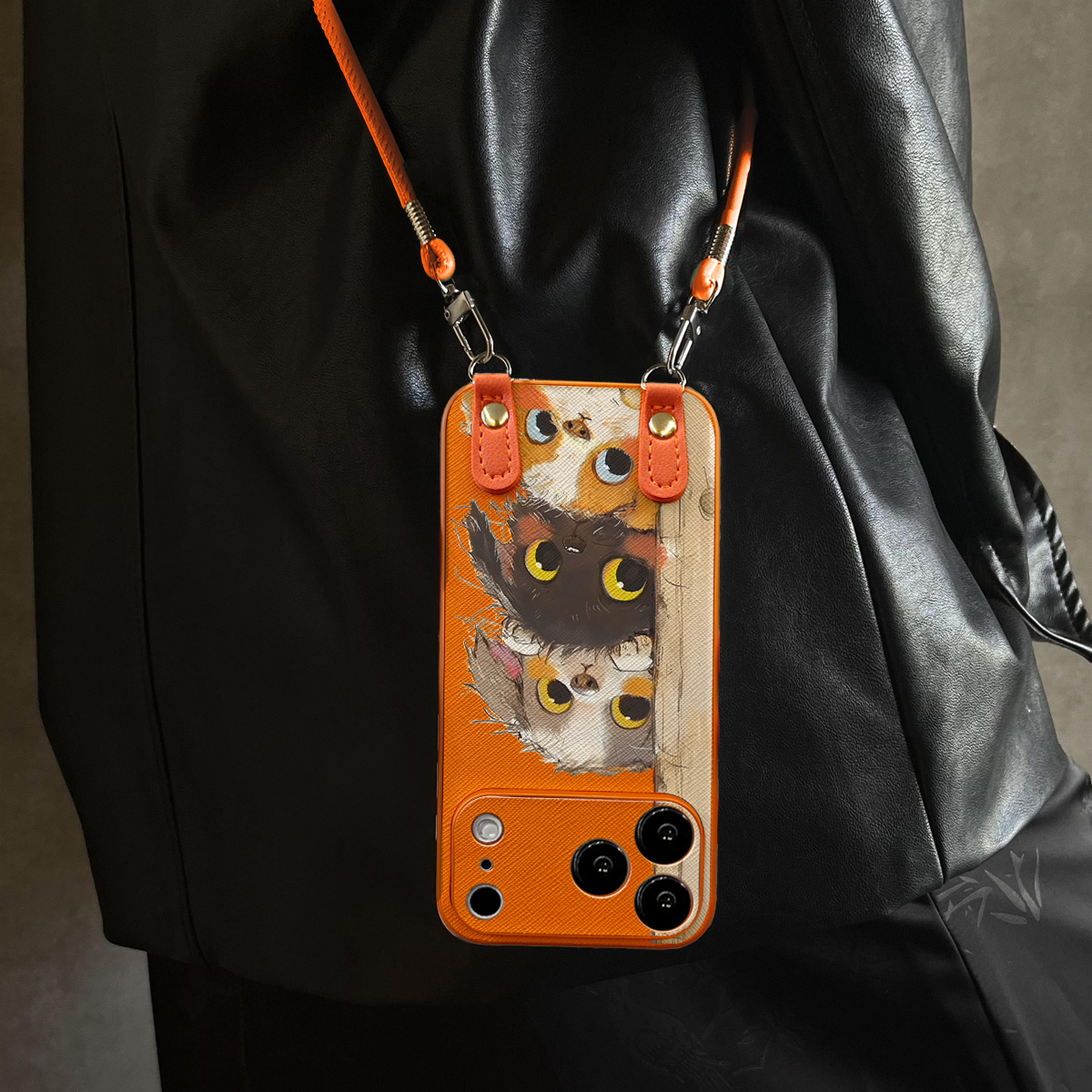 适用于荣耀500Pro手机壳探头小狗华为x70斜跨x40/50全包400防摔90新款女60/70/80套2/300带挂绳magic8/7/6pro