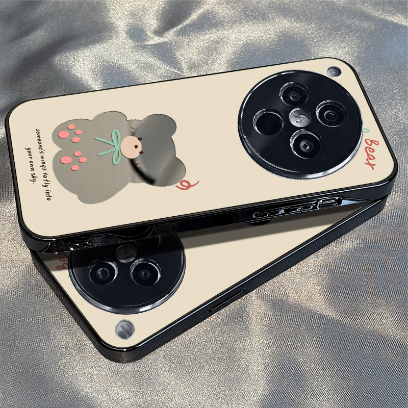 适用于OPPOfindx8Ultra手机壳镂空熊仔高级感findx5pro硅胶全包防摔个性X8S创意oppofindx7ultra套X8S+潮牌x6
