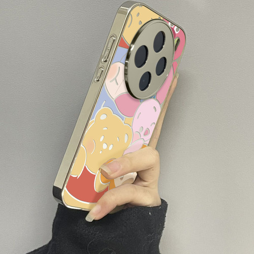 适用于vivox100pro手机壳镜面卡通家族高级感vivix60/70/80pro外硅胶全包防摔x90s新款女潮牌vivox90/x100套
