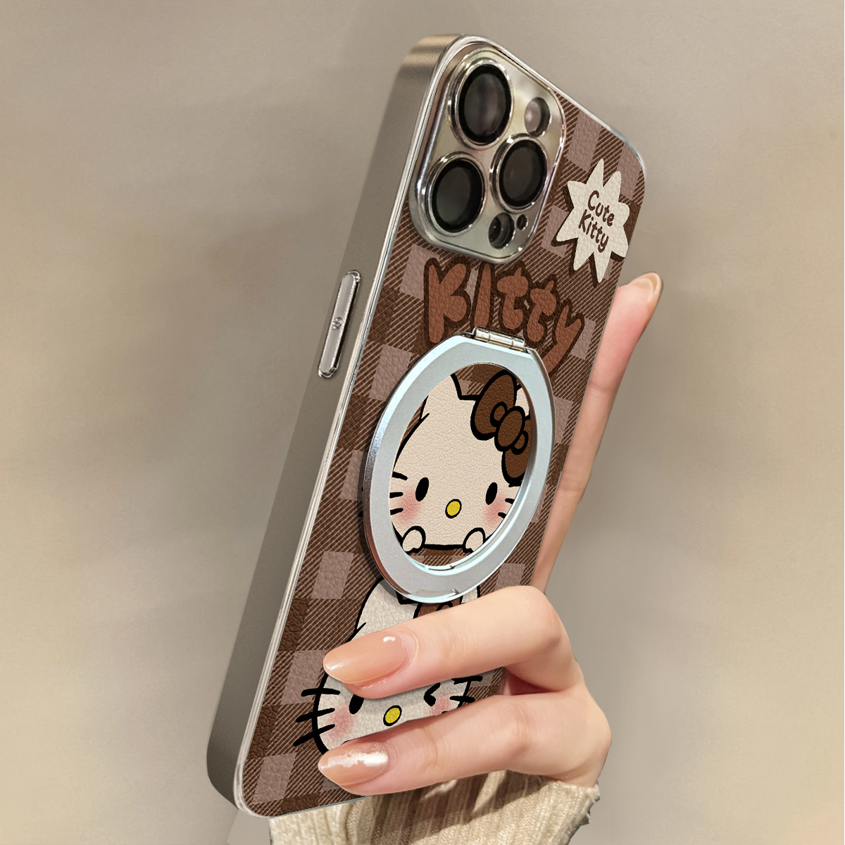 适用于苹果17promax手机壳带挂绳磁吸KT猫iphone14/16pro套硅胶xs全包防摔斜跨15ultra套网红11新款xr女13PRO