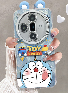 自带镜头膜适用于OPPOFINDx7Ultra手机壳立体蓝胖高级感水钻精孔FINDX6PRO外硅胶全包防摔oppofindx5套新款女