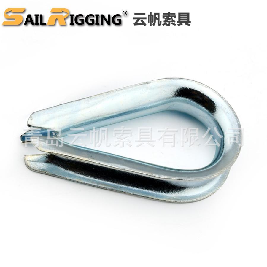 青岛厂家供应电镀锌美式G-411套环 钢丝绳保护套环鸡心环