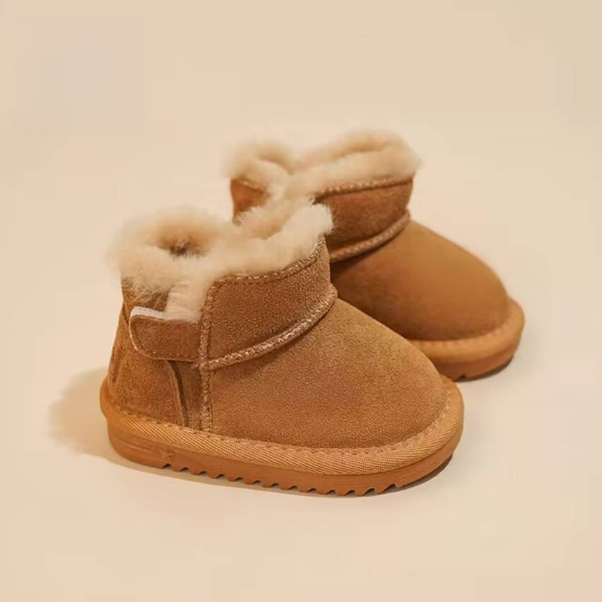 女宝宝雪地靴软底棉鞋儿童保暖棉靴冬季1-3岁2男童加绒加厚短靴子