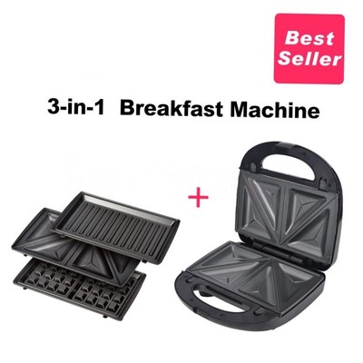 3 in 1 Sandwich Maker Waffle Machine Panini Toaster 220 110v