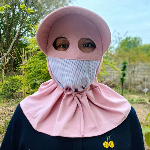 Sun Hat with Face Shield Breathable Mesh Anti UV Fishing Cap