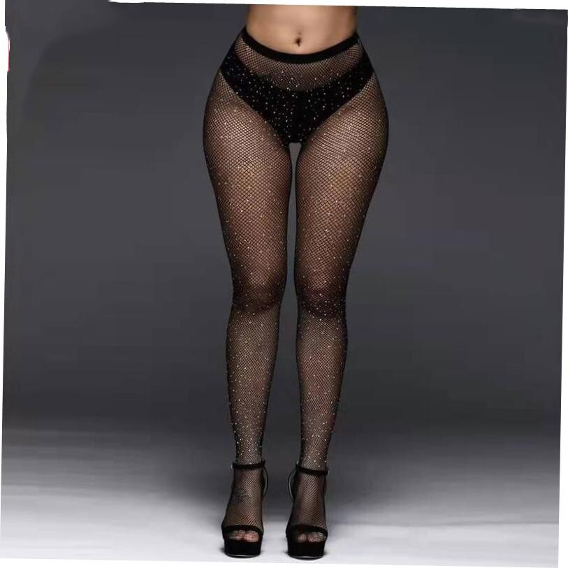 欧美网袜带钻打底袜 plus size stockings fat ladies leggings
