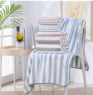 high quality cotton striped bath towel hand face set 浴巾