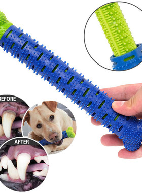 Puppy Brush Dog Toothbrush Chew Toy Stick Cleaning Massager