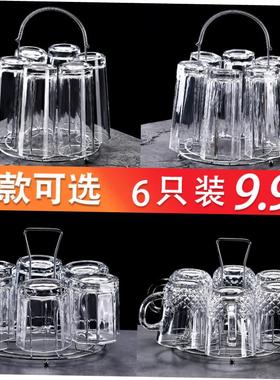 6pcs set Glass cup tea water juice beer milk drinking kettle