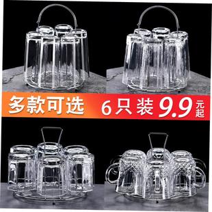 6pcs set Glass cup tea water juice beer milk drinking kettle
