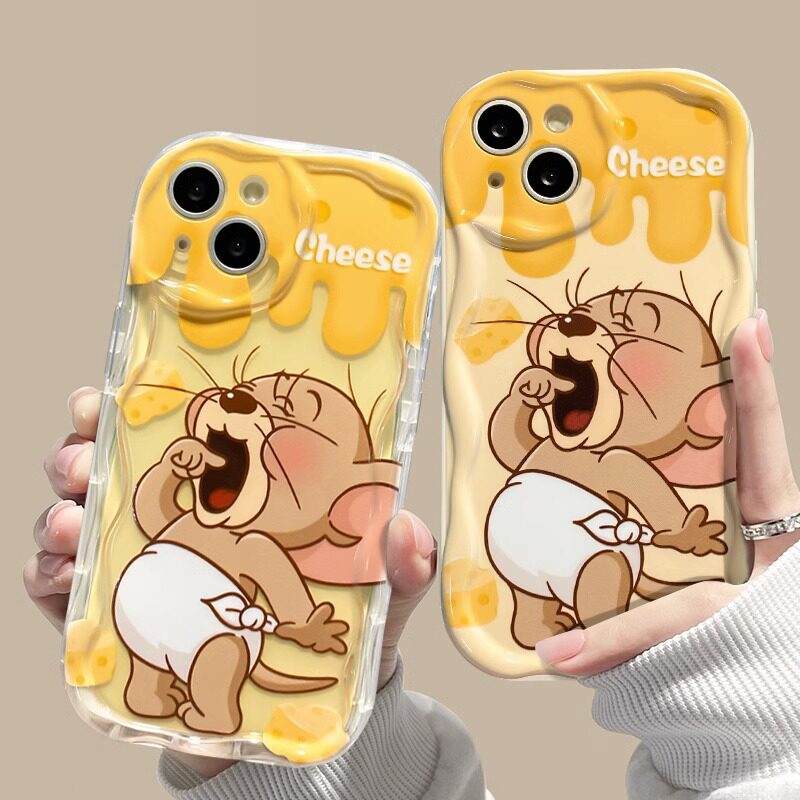 【奶酪杰瑞】饿饿饭饭苹果16promax猫和老鼠iPhone15plus芝士14汤姆和杰瑞13xr奶油12手机11赵露丝