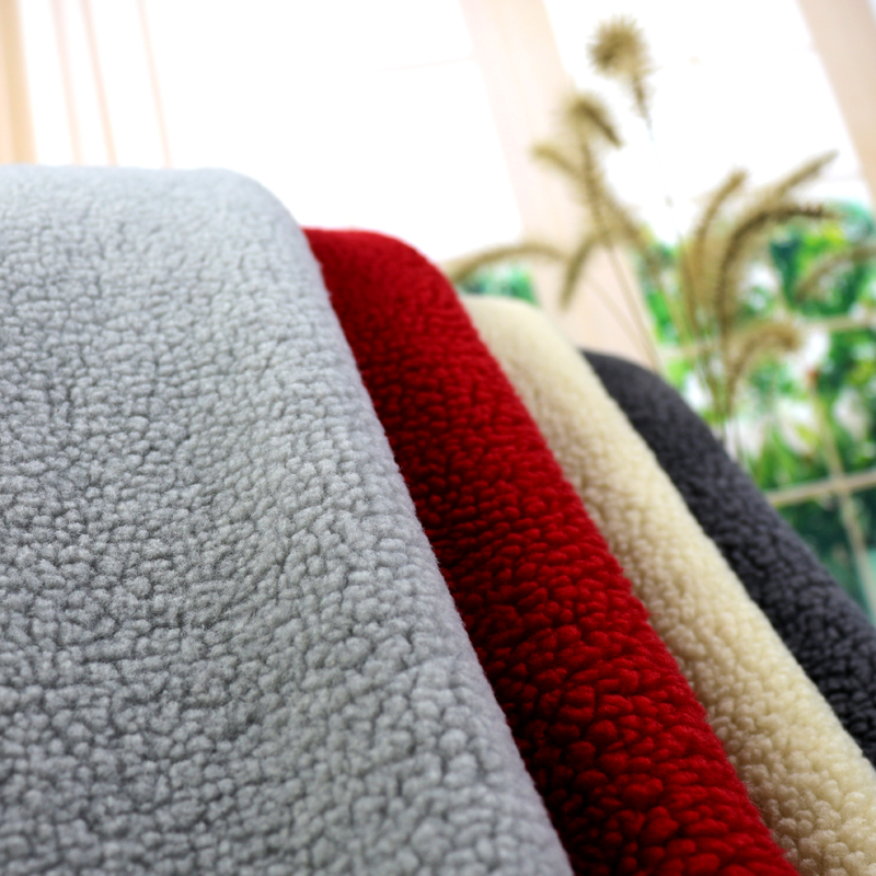 足米加厚纯色羊羔毛布料 棉袄毛绒里布 鞋帽保暖里衬手工diy面料