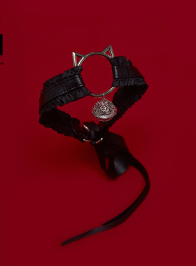 猫咪铃铛项圈女m带牵引绳