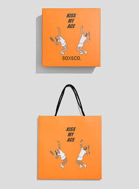 SOX&CO.原创设计礼盒橙色含购物袋袜子礼盒节日礼盒运动套组