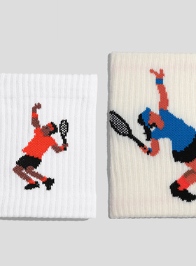 SOX&CO.原创发球网球护腕情侣款白色新疆棉运动扭伤健身手腕薄款