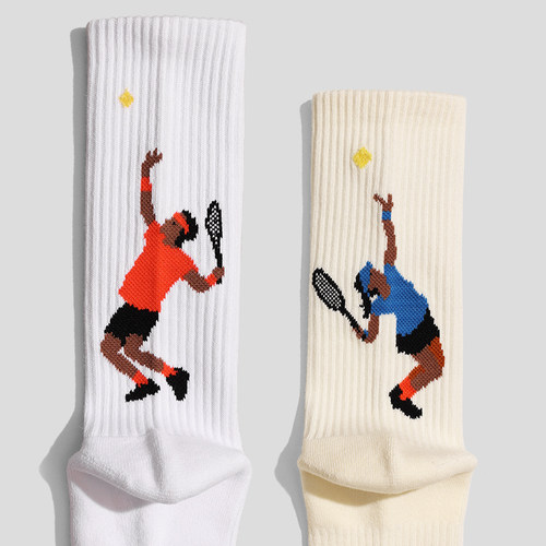 SOX&CO.男2022中筒图案运动袜