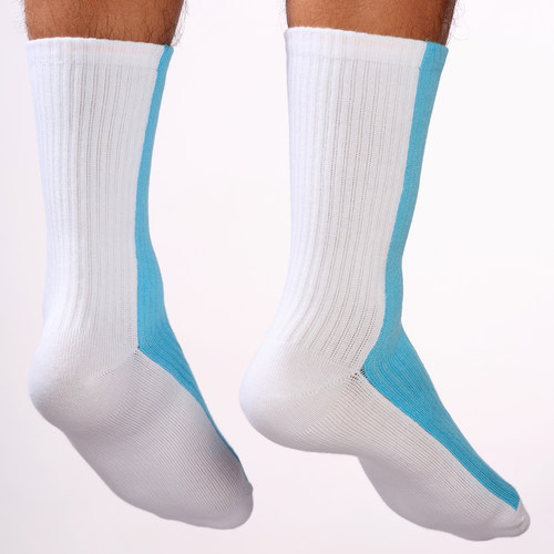 SOX&CO.蓝白拼色长绒棉薄袜