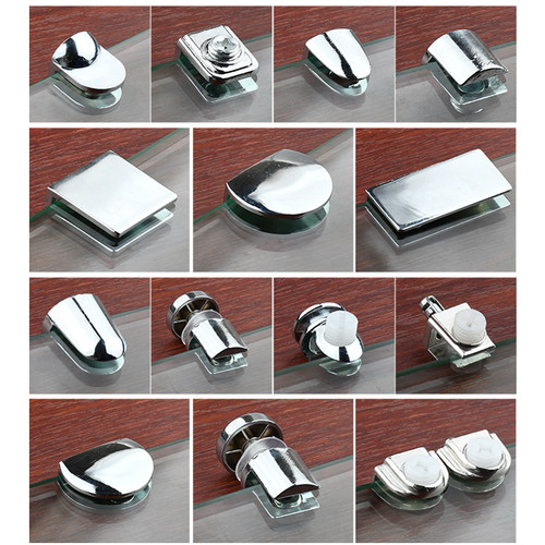 锌合金玻璃夹配件隔板夹3-12mm厚