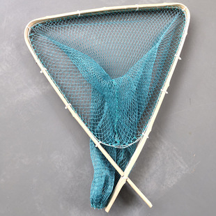 新款大竹片网三角形单边抄鱼网捞鱼苗网布鱼塘拦鱼捞螺丝捞虾米网
