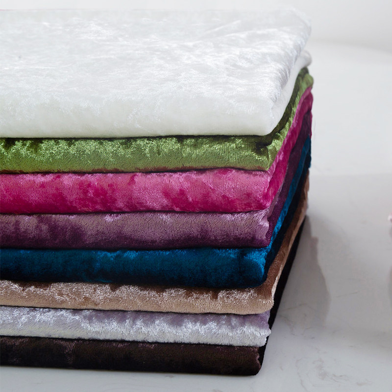 金钻绒布料气质礼服加厚四面弹金丝绒装饰绒布抱枕服装包沙发面料