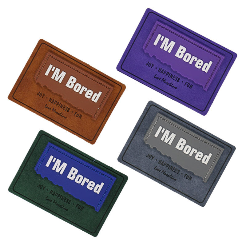 软皮革皮牌潮牌字母灰色百搭牛仔裤商标补衣服破洞装饰标辅料辅料