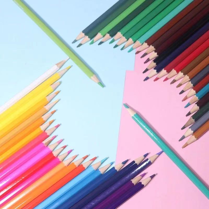 彩色铅笔油性72色卷笔帘套装无毒彩铅笔画画专用美术生儿童绘画笔彩色铅笔