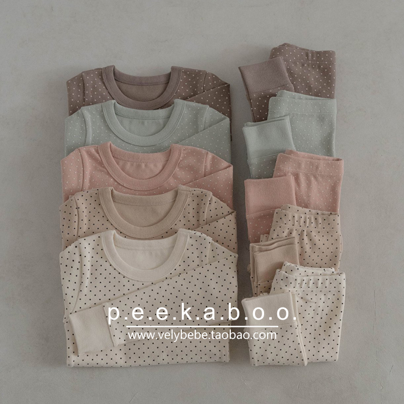 【秋冬】peekaboo正品韩国童装儿童家居服宝宝睡衣套装