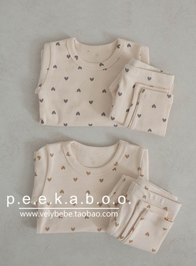 【春秋】peekaboo正品韩国童装儿童家居服睡衣套装秋衣秋裤