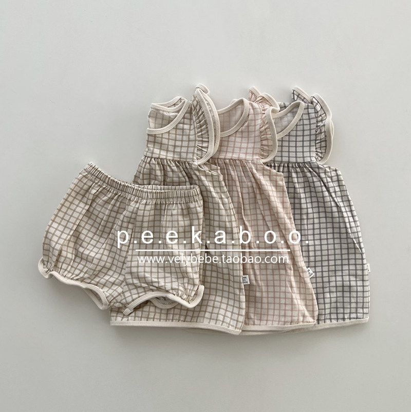 peekaboo正品韩国童装儿童家居服宝宝睡衣套装舒适