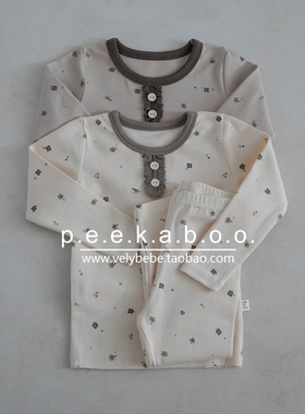 【春秋】peekaboo童装韩国儿童家居服宝宝睡衣套装秋衣秋裤