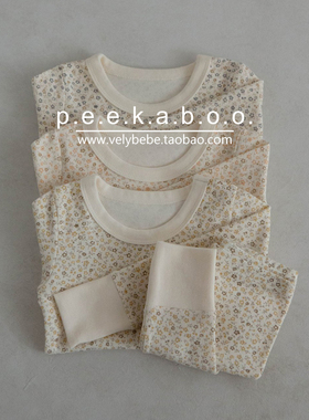【春秋】peekaboo正品韩国童装儿童家居服宝宝睡衣套装秋衣秋裤