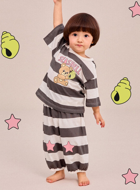 【夏】rototobebe正品韩国童装儿童家居服宝宝睡衣短袖长裤纯棉