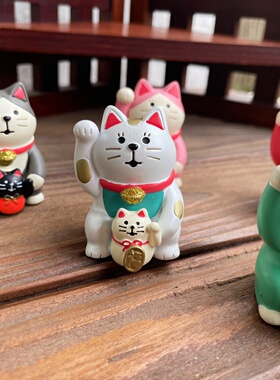 手工开运招福猫招财猫摆件
