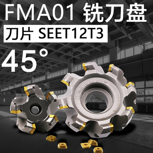株洲刀盘FMA01-50/63/80/100/125/160/200/250铣刀盘45度铣刀刀柄
