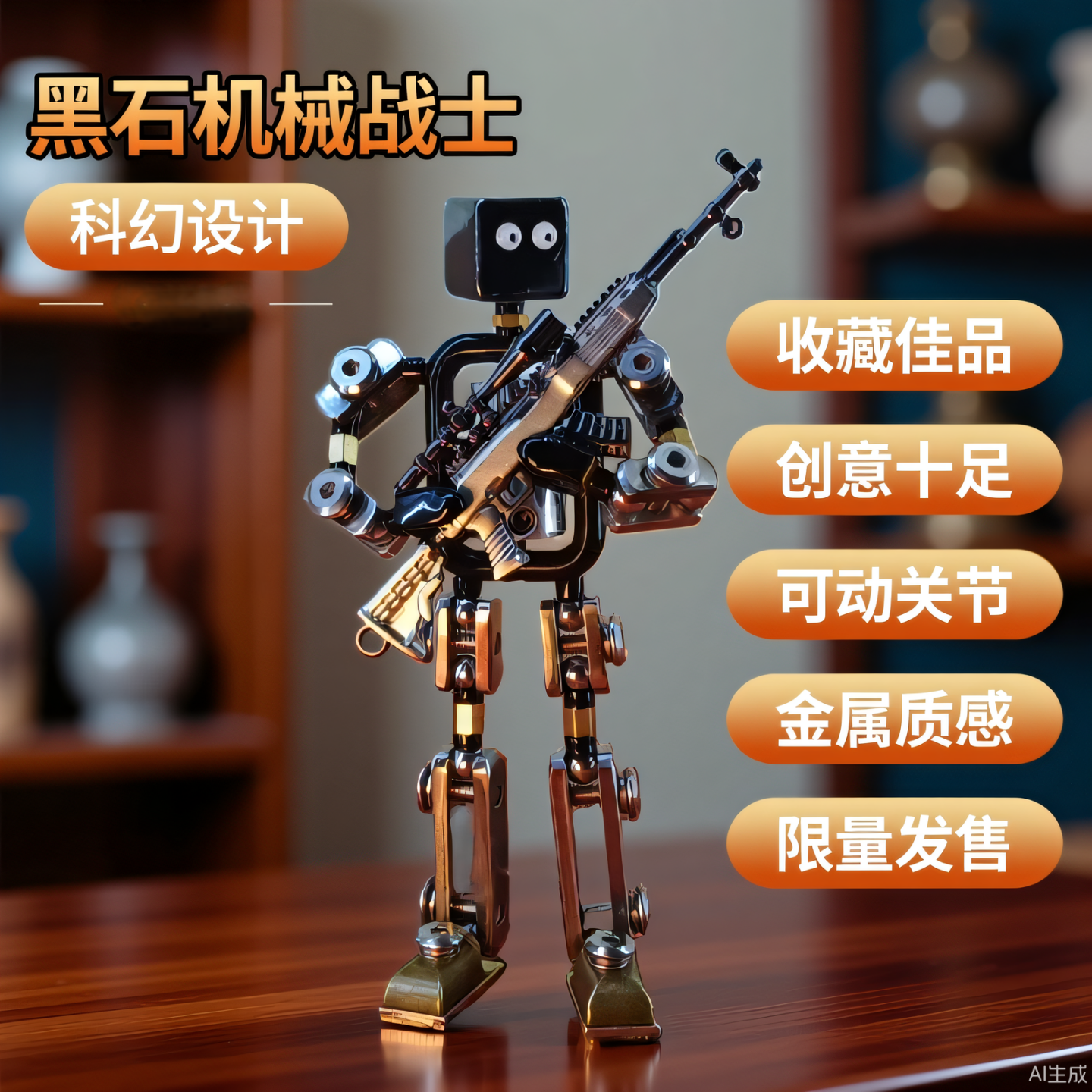 朋克机器人电竞房吃鸡求生狙击枪