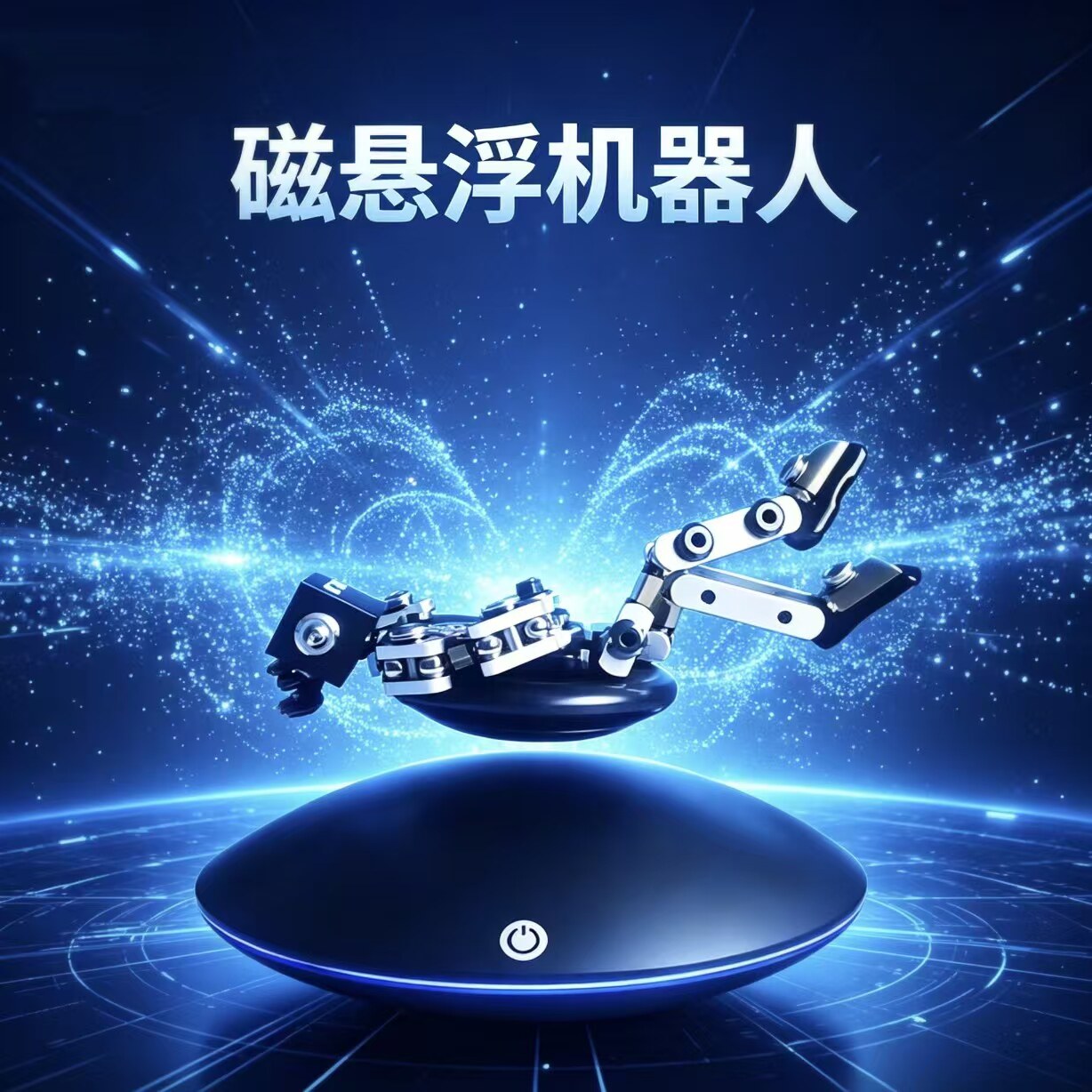 磁悬浮机器人桌面摆件未来主义