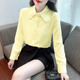 鹅蛋黄上衣外衣打底衫 洋气小衫 衬衣 女设计感小众高级2025新款 衬衫