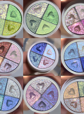 清仓美国正品Colourpop土豆泥眼影高光四色拼盘爆闪易上色持久