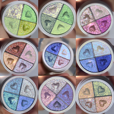 清仓美国正品Colourpop土豆泥眼影高光四色拼盘爆闪易上色持久