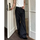 LACANEDE 长裤 cleanfit复古简约休闲宽松显瘦拖地微喇西裤 男韩版