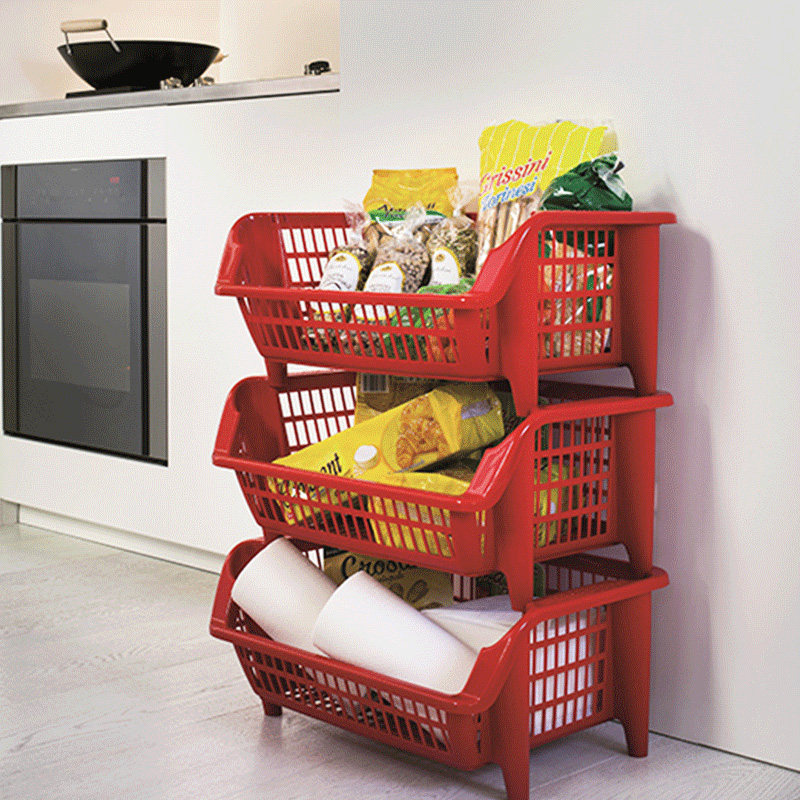 利快意大利StefanPlast厨房置物架放菜收纳筐整理架 多功能储物筐