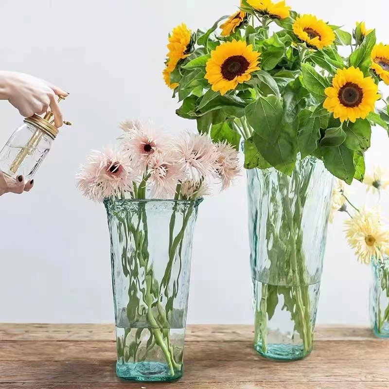 利快进口西班牙VSM再生环保玻璃花瓶褶皱纹简约创意轻奢摆件水培,家居饰品,花瓶,淘宝优惠券,粉丝福利购,淘宝优惠卷