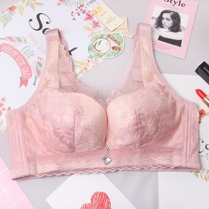 夏季胖MM无海绵文胸无钢圈胸罩薄模杯聚拢调整型收副乳大码内衣