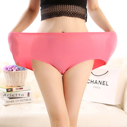 大码妈妈内裤纯色高腰内裤莫代尔