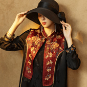 2026年新款 国风刺绣马甲禅意复古盘扣带领高档假领 醋酸云肩新中式