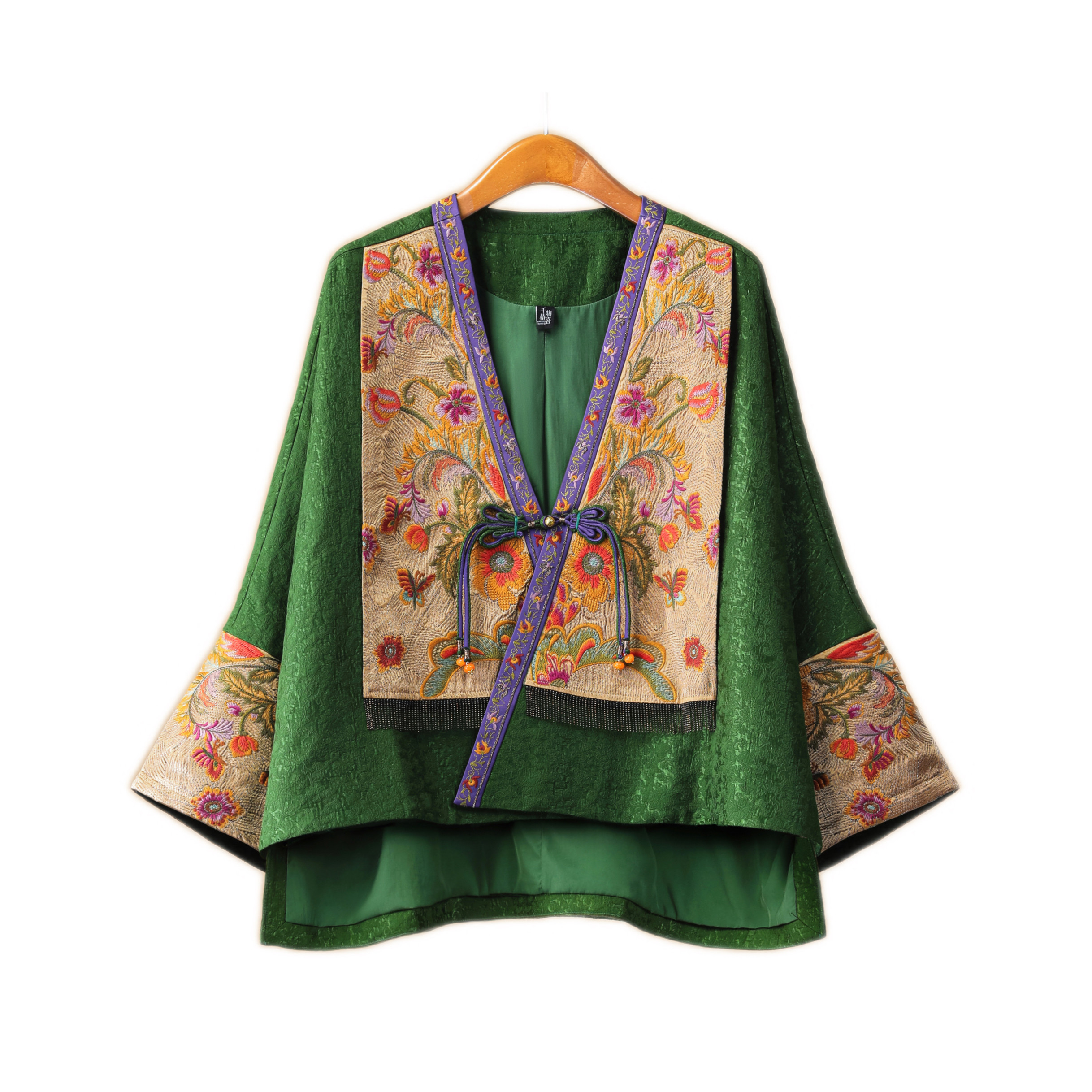 重工刺绣新中式对襟一粒扣文艺复古设计师原创民族风太太服短开衫,女装/女士精品,上衣,淘宝优惠券,粉丝福利购,淘宝优惠卷