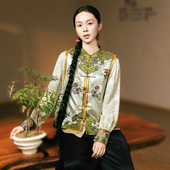 中国风马甲文艺复古坎肩中式 千椿物喜原创提花马夹刺绣女服装 秋季